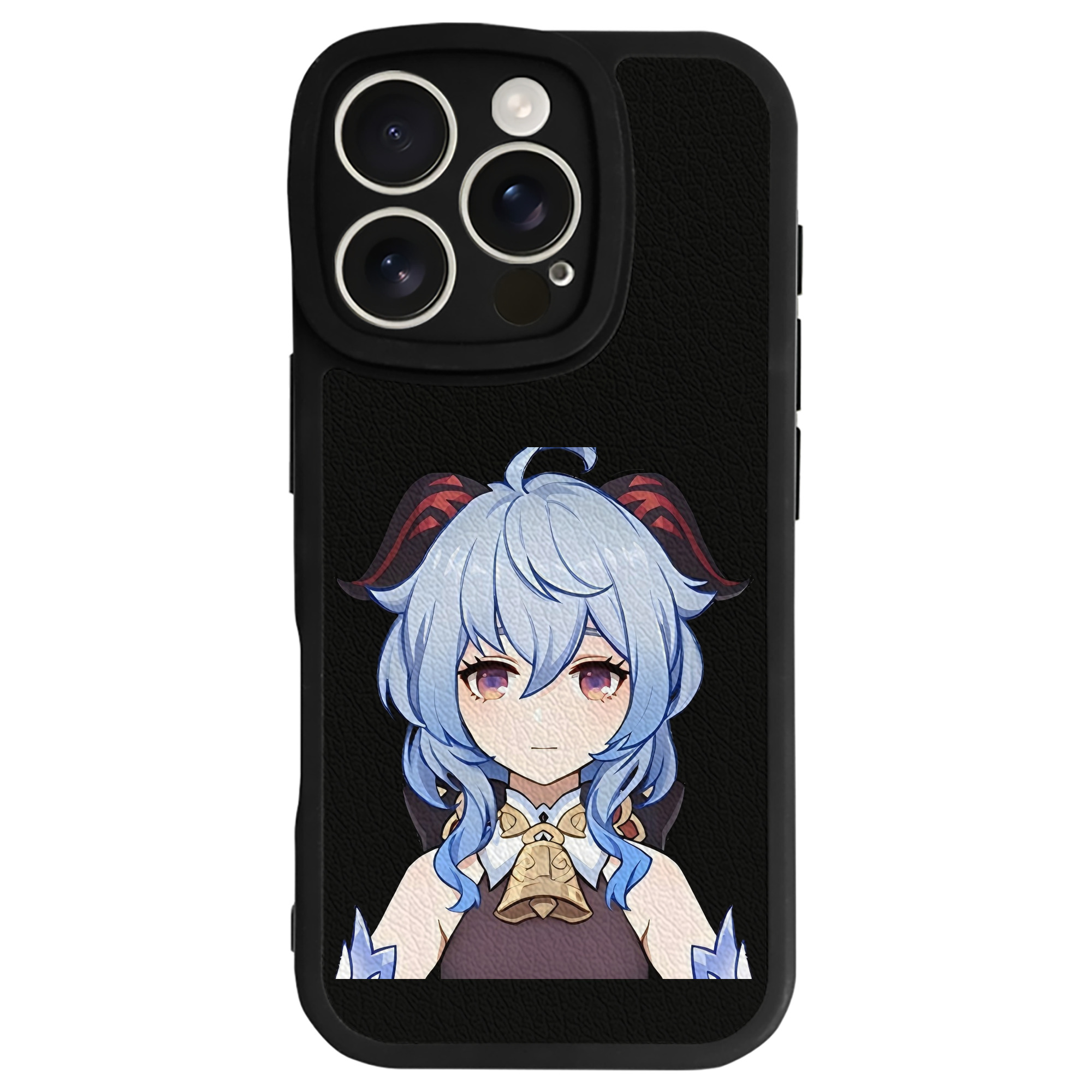 げんし神 甘雨 かんう genshin Ganyu 【iPhone 16シリーズ対応】シリコンスマホケース（レザー調） 材質：シリコン